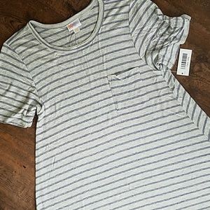 Carly Dress solid stripes simple